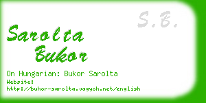 sarolta bukor business card